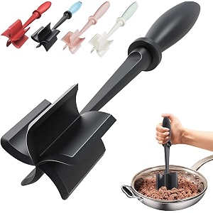 shadowgallery upgrade meat chopper black nylon food masher non stick mix chopper mix and chop potato masher tool