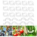 Upgrade Plant Support Clips Fixing Clips,2026 Reusable Thickened Secured Plastic Plant Clip for Climbing Plants,Garden Climbing Vines Fixing Clip for Tomato Grape Vine Flowers Vegetables. (50, White)