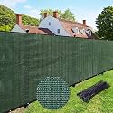 UPGRADE Privacy Fence Screen 5'x10' Dark Green Outdoor 90% Visibility Blockage 170 GSM Mesh Shade Cover Panels for Backyard,Balcony,Home Decoration with Zip Ties,Customized Avaliable