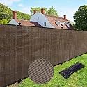 UPGRADE Privacy Fence Screen 5'x9' Brown Outdoor 90% Visibility Blockage 170 GSM Mesh Shade Cover Panels for Backyard,Balcony,Home Decoration with Zip Ties,Customized Avaliable