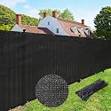 UPGRADE Privacy Fence Screen 6'x36' Black Outdoor 90% Visibility Blockage 170 GSM Mesh Shade Cover Panels for Backyard,Balcony,Home Decoration with Zip Ties,Customized Avaliable