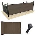 UPGRADE Privacy Screen 3' x 10' Fence Commercial Shade Cover with Brass Grommets Heavy Duty Perfect for Outdoor Back Yard, Brown, Customizable