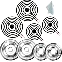 Upgrade W10196405 W10196406 Electric Stove Burner Drip Pans &amp; MP21YA MP15YA Electric Range Burner Element Unit Set Fit for Whirlpool Kenmore Amana Range Oven/Stove by Cenipar