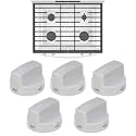 5 Pack W10339443 Gas Range Knob Compatible with Whirlpool Range Stove Oven