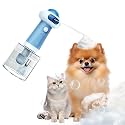 Upgrade Waterproof Electric Dog Shower with Automatic Soap Dispenser, Magnetic Charging Shampoo Frother, and Bubble Machine for Pets - Blue
