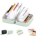 Upgrade Waterproof Pill Pouch Set with 14 Reusable Zipper Pouches (Green)