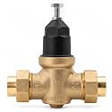 Upgraded 1" Brass Pressure Reducing Valve，Water Pressure Regulator for home with Double Union FNPT Connection - Stainless Steel Strainer Screen (Double Union Copper Sweat)