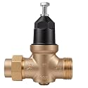 Upgraded 1" Brass Pressure Reducing Valve，Water Pressure Regulator for home with Double Union FNPT Connection - Stainless Steel Strainer Screen (Single Union FNPT)