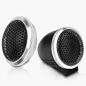 Upgraded 1-Inch Car Tweeters – 240W Neodymium Silk Dome High-Frequency Super Tweeters with Built-in Crossover &amp; Bass Blocker – 4-Ohm, Flush/Surface Mount Kit for Crisp Highs – Easy Instal silvery (A)