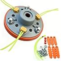 Upgraded 2-in-1 Universal Weed Eater Head and Trimmer Head Blade,String Trimmer Head Weed Wacker Head for Echo, Ego, Stihl, Husqvarna...Easy Load Trimmer Line &amp; Blades(Orange &amp; Grey)