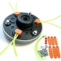 Upgraded 2-in-1 Weed Eater Head and Weedeater Blade,String Trimmer Replacement Head Weed Wacker Head for Echo, Ego, Stihl, Husqvarna...Easy Load Trimmer Line & Blades(Grey& Black)