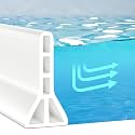 (Upgraded)3” High Shower Threshold Water Dam 122 Inch Collapsible Shower Barrier Water Stopper Shower Water Guard Dry and Wet Separation for Bathroom Kitchen and More(10ft)