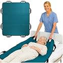 Upgraded 3-Layer Positioning Bed Pad with Handles, Transfer &amp; Slide Sheet for Elderly Care, Waterproof Washable Draw Sheet for Turning, Lifting &amp; Repositioning (48" x 40", Green)