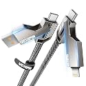 [Upgraded] 4-in-1 USB C Cable 45W 5FT Compatible with Lightning Cable