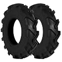 Upgraded 4.80 4.00-8 Tires Tubeless, 672LB Capacity Each, 16'' Turf Tire Compatible with J ohn Deere C ub Cad et H usqvarna C raftsman T roy-Bilt Lawn Mower, Tractor, Tiller, Wheelbarrow, 2 Pack