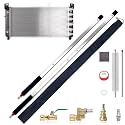 Upgraded 47"&24" Radiator Cleaning Wand 2 Pieces Set, 4500 PSI Stainless Steel Handheld Dual Water & Air Radiator Cleaner, High Pressure Washer Gun Adapter Tools for Cars/Trucks,RVs,Heavy Equipment