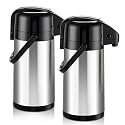 PARACITY Stainless Steel Drink Dispenser, 2-Pack Airpots, 84.5 fl oz Each