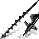 Upgraded Auger Drill Bit for Planting, 3''x32'' Drill Auger for Digging Holes, Heavy Duty Post Hole Digger for Garden Planting, Bulbs Fences Umbrella Holes, Fit 3/8" Hex Drive Drill