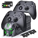 CYOYPPY Upgraded Controller Charger Station Compatible with Xbox One/Xbox Series X|S Controller with Rechargeable Battery Packs (Grey) Xbox 360 Batterie