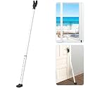Upgraded Door Security Bar &amp; Sliding Door Lock Bar,Door Stoppers,Adjustable Heavy Duty Door Jammer for Apartment,Home(1 Pack,White)