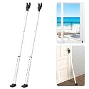 Upgraded Door Security Bar & Sliding Door Lock Bar,Door Stoppers,Adjustable Heavy Duty Door Jammer for Apartment,Home(2 Packs,White)