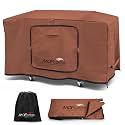 Upgraded Foldable Griddle Cover for Blackstone 36 inch Griddle with Hood, 600D Heavy Duty Flat Top Gas Grill Cover for Blackstone 4 Burner Grill, Caramel