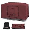 Upgraded Foldable Griddle Cover for Blackstone 36 inch Griddle with Hood, 600D Heavy Duty Flat Top Gas Grill Cover for Blackstone 4 Burner Grill, Red