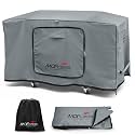 Upgraded Foldable Griddle Cover for Blackstone 36 inch Griddle with Hood, 600D Heavy Duty Flat Top Gas Grill Cover for Blackstone 4 Burner Grill, Gray