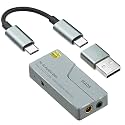 Upgraded HA05 Portable USB C DAC Headphone Amplifier, HiFi 32Bit/384kHz DSD256 Dual CS43131 Decoder Mini DAC Amp Dongle, 3.5mm/4.4mm Balanced Outputs, Audio Adapter for Phones/PC/Laptops/Tablets
