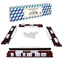 Offelec 17.2 * 1 * 2.4 inch Upgraded Magnetic Mahjong Racks, 4 pcs American Mahjong Racks with Pushers,Wooden Majiang Tile Racks (Includes Magnetically Attached Mahjong Pushers)