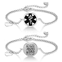 Upgraded Medical Bracelets Men Women with QR Code Medical Alert ID Bracelet