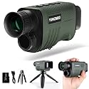 Upgraded Night Vision Monocular Digital Infrared Monocular Telescope for 100% Darkness with 8X Zoom 2000mAh Rechargeable Battery Tripod 32 GB SD Card & Card Reader, for Adult Hunting Camping