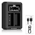 Upgraded NP-W126 NP-W126S Battery Dual Charger with USB-C (Type C) Port, Compatible with Fujifilm X100VI X-T50 X-T30 II X-S10 X Half X-PRO3 X-Pro2 X-T30 X-T20 X-T10 X-T3 X100V X100F X-E5 X-E4 X-M5