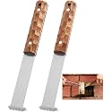 Upgraded Paver Removal Tool, Sapele Wood Handle & Dual-Height Joint Scraper