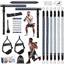 Upgraded Pilates Bar Kit with Resistance Bands Natural Latex for Women & Men, Heavy-Duty Stainless Steel Multifunctional Yoga Pilates Stick for Home Gym Exercise Fitness Equipment Full-Body Workouts