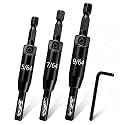 Upgraded Self-Centering Hinge Drill Bit, VIX Bit Set, High Speed Steel