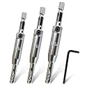 Upgraded Self-Centering Hinge Drill Bit, VIX Bit Set, High Speed Steel