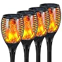 Upgraded Solar Torch Lights with Flickering Flame, Larger Size Solar Lights