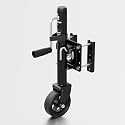 Upgraded Spoke Wheel Trailer Jack,1500 lbs Swivel Jack, 10" Lift