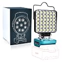 Upgraded Work Light for Makita 18V Battery,72W 6800LM Portable Cordless Floodlight with USB&Type C Fast Charging Port for Makita Tools,LED Spotlight for Camping,Fishing,Workshop(No Battery)