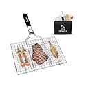 UPGRILLZ Fish Grill Baskets for Outdoor Grill, Fish Grilling rack for Grill