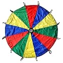 UPHILL Sporting Kids Play Parachute 12 feet with Handles and Carry Bag for Cooperative Play and for Upper-Body Strength (Multi, 12 Ft)