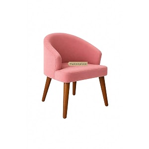 upholstery barrel arm chair with soft serenity suede fabric for dining room living room bedroom cafe or restaurant with comfortable amp stylish  pink set of 2