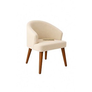upholstery barrel arm chair with soft serenity suede fabric for dining room living room bedroom cafe or restaurant with comfortable amp stylish  cream set of 6
