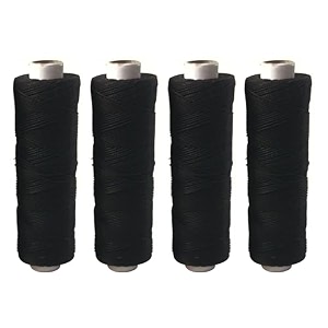 upholstery leather nylon thread thick 060 mm 2 ply hi tenacity nylon colour black and light brown 1 spool 100 mtr pack of 2 spool 1 hand stitching tool combo pack 4 pcs black