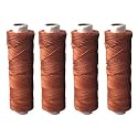 Upholstery Leather Nylon Thread, Thick 0.60 MM (2 ply Hi Tenacity Nylon) Colour Black and Light Brown, 1 Spool 100 MTR, Pack of 2 Spool, 1 Hand Stitching Tool. Combo Pack (4 PCS Rust)