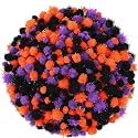 UPINS 600Pcs Halloween Pom Poms, Craft Pompom Balls for DIY Projects