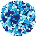 UPINS 600Pcs Pompom Balls, Blue and White Fluffy Balls for Crafts
