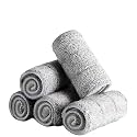 Microfiber Solid Refill Pad Head Fit Flat Mops Washable Household Cleaning Tool House Floor Dust Mop Refill Pad For Large Mop (Set Of 5 Pcs, 38 Cm X 12 Cm)