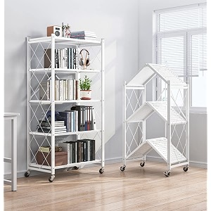Mild Steel Foldable Movable Storage Rack Organiser